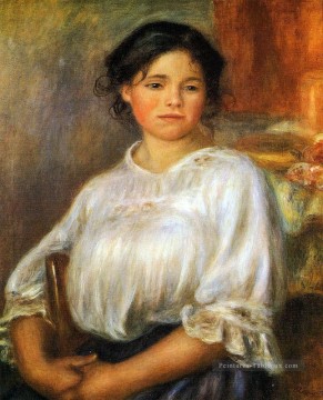  Assis Tableaux - jeune femme assise Pierre Auguste Renoir